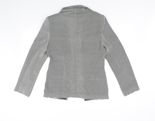 Marks and Spencer Womens White Striped  Jacket  Size 10