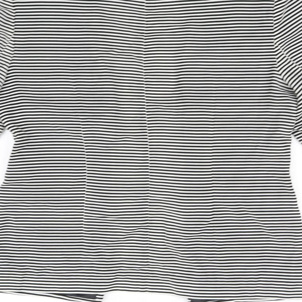Marks and Spencer Womens White Striped  Jacket  Size 10