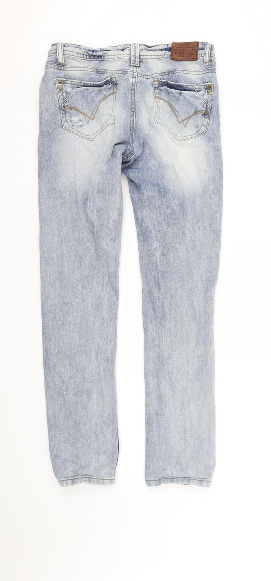 Blonde + Blonde Womens Blue   Straight Jeans Size 10 L33 in