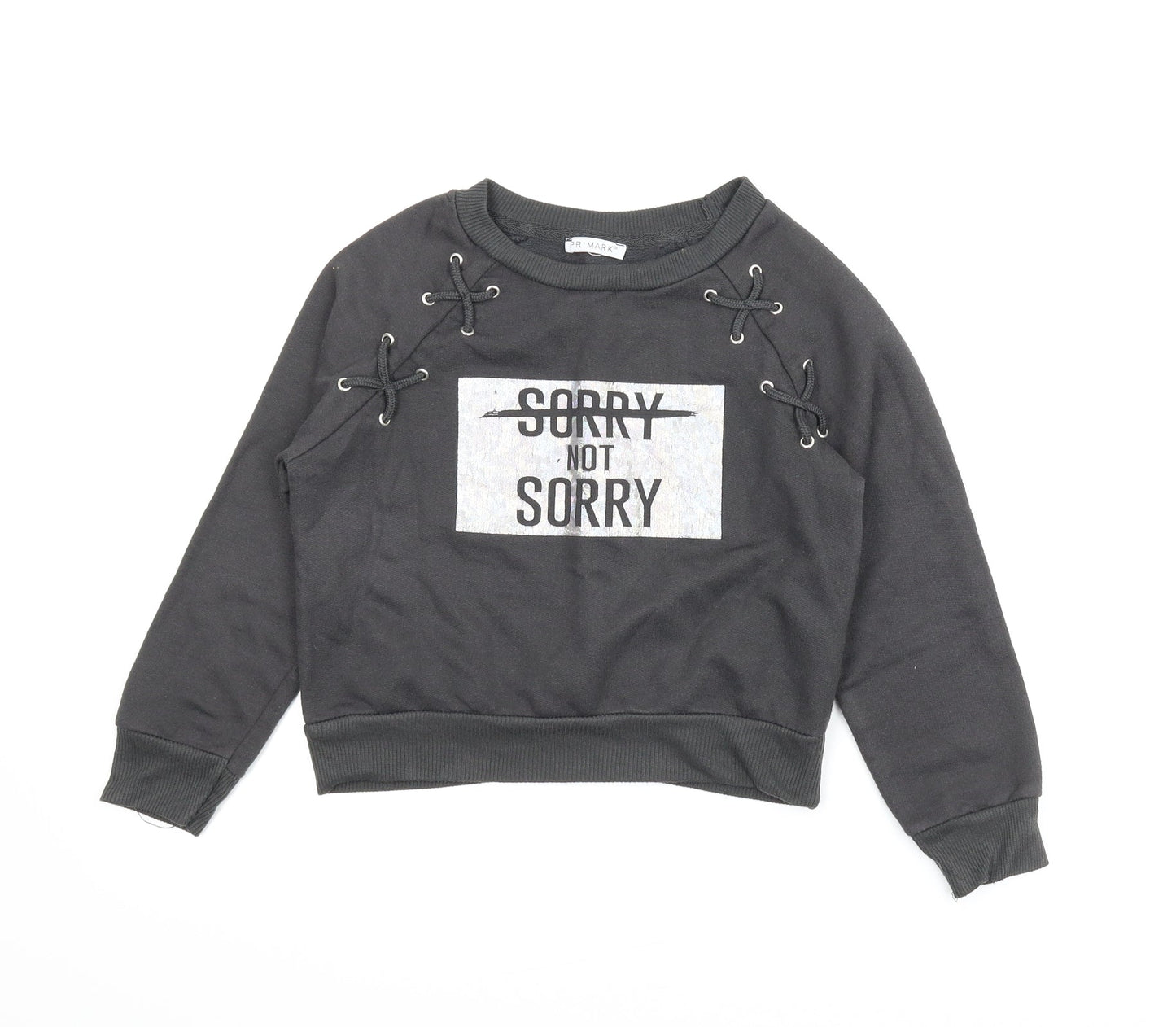 Primark Girls Grey   Pullover Sweatshirt Size 7-8 Years