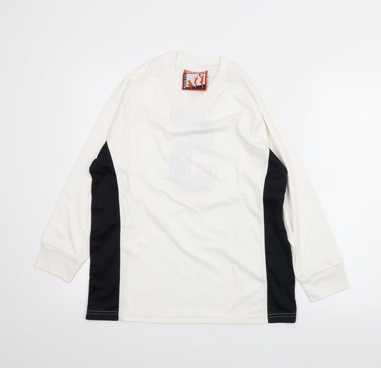 Sainsburys Boys White   Basic T-Shirt Size L