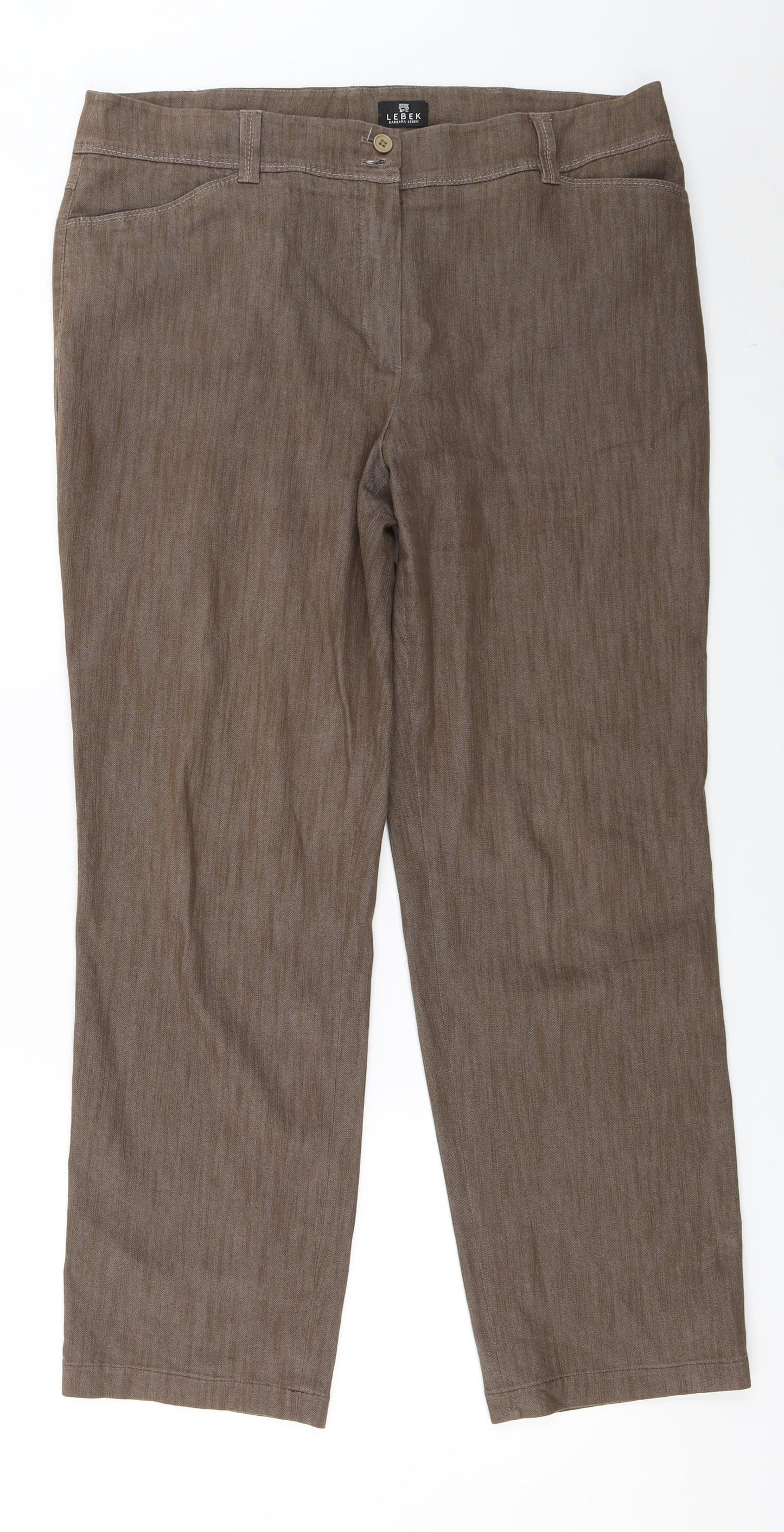 Lebek  Womens Brown   Trousers  Size 18 L26 in