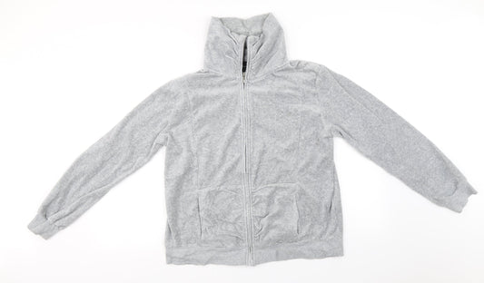 Miss Fiori  Womens Grey   Full Zip Jumper Size 14