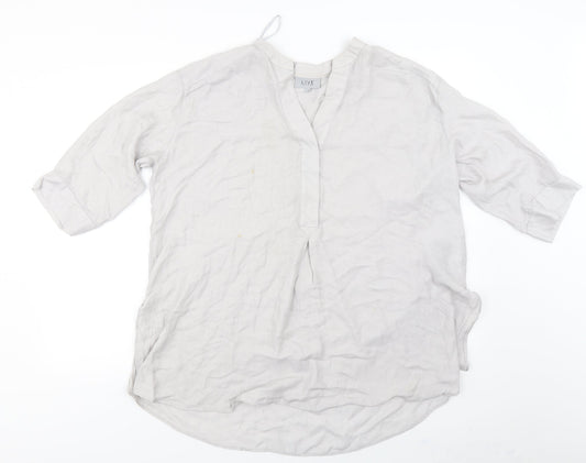 live  Womens Grey   Basic T-Shirt Size 16
