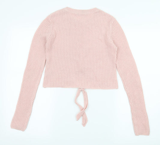 Select Womens Pink  Knit Pullover Jumper Size 8
