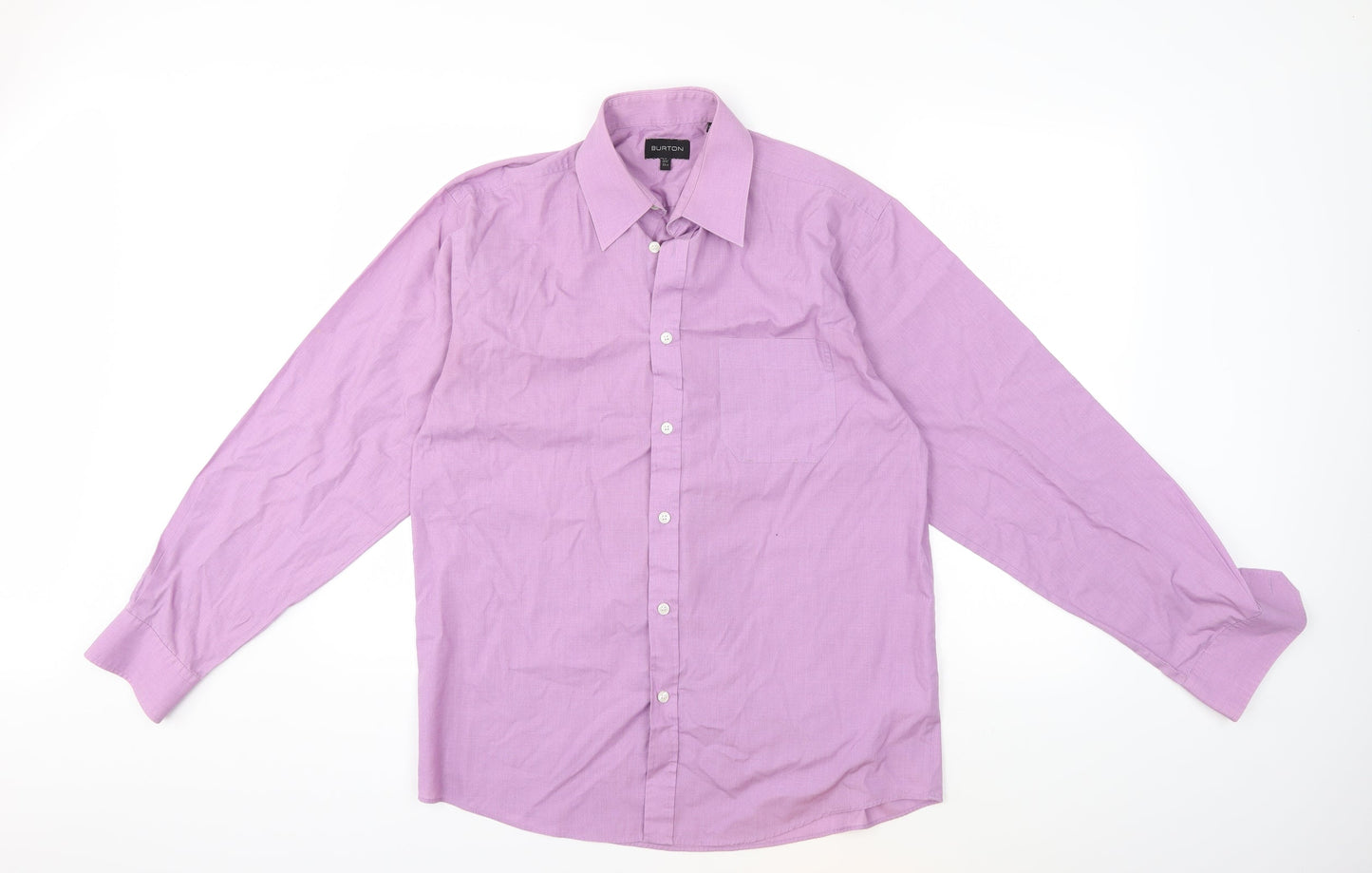 Burton Mens Purple    Button-Up Size 15.5