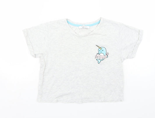 Newlook Girls Grey   Basic T-Shirt Size S