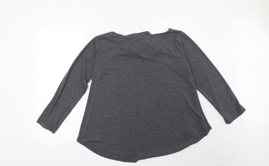 Preworn Womens Grey   Pullover Sweatshirt Size L