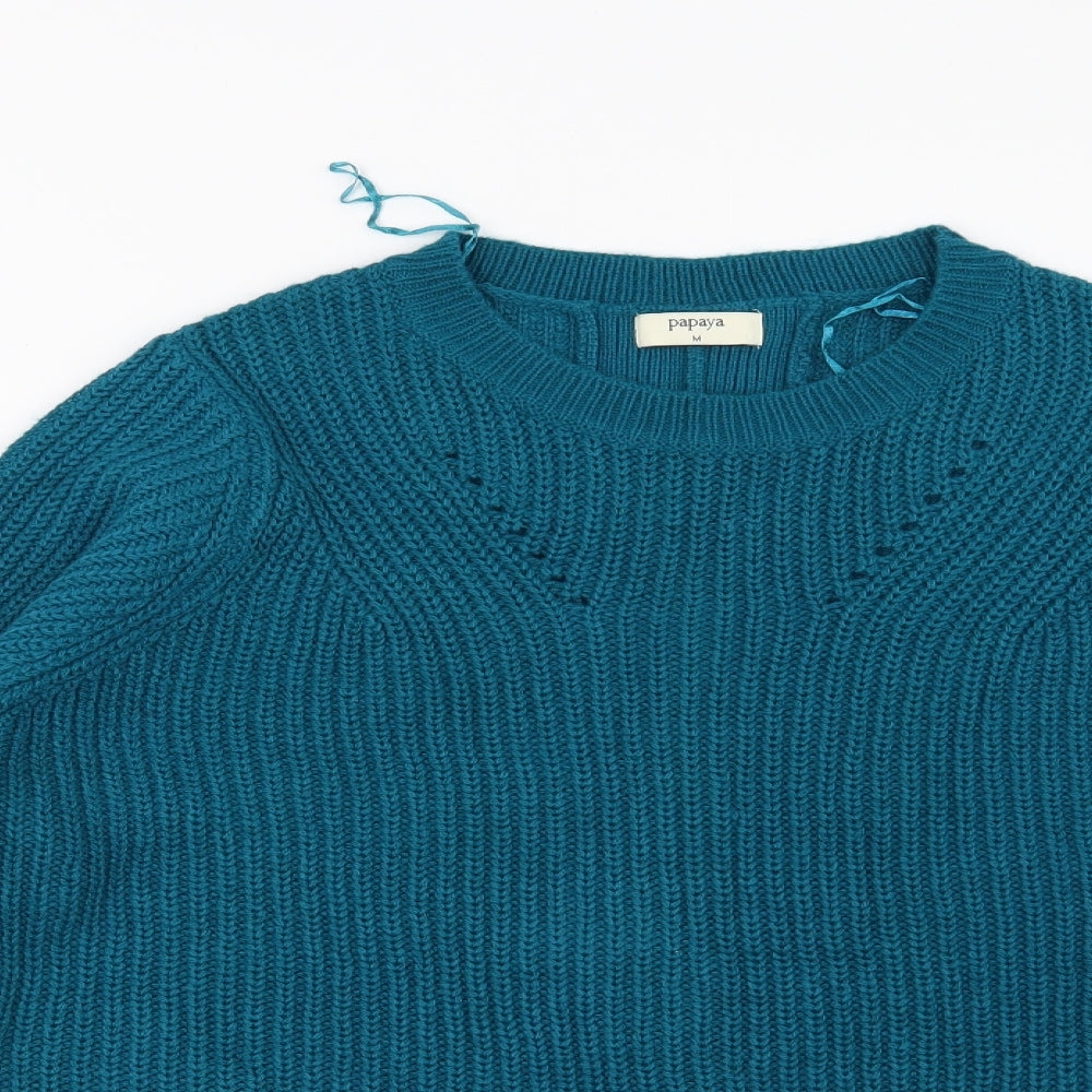 Papaya Womens Blue   Pullover Jumper Size M