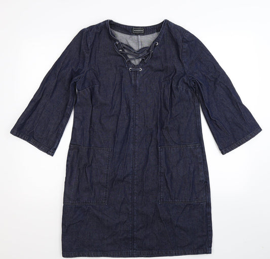 Warehouse Womens Blue  Denim Mini  Size 12