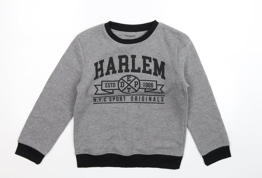 Primark Boys Grey   Pullover Sweatshirt Size 10-11 Years