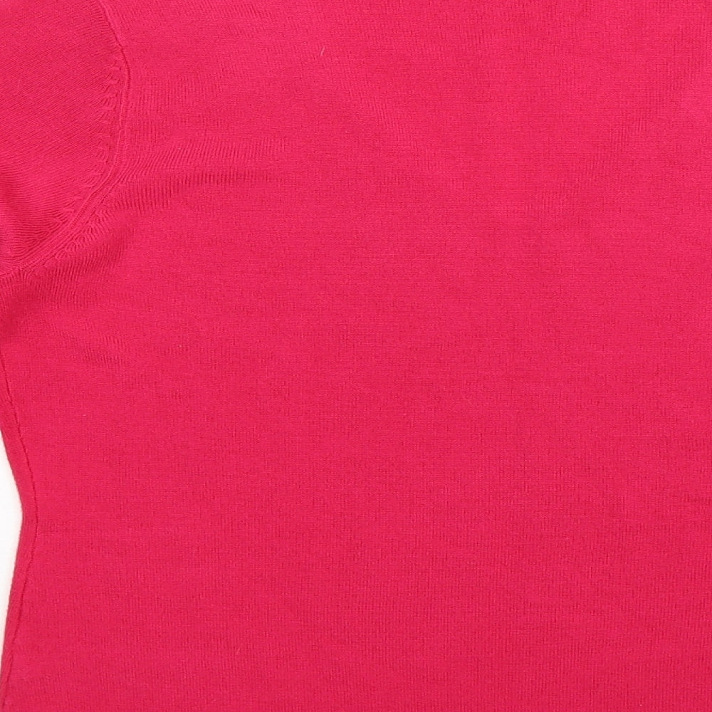 M&Co Womens Pink  Knit Pullover Jumper Size 12