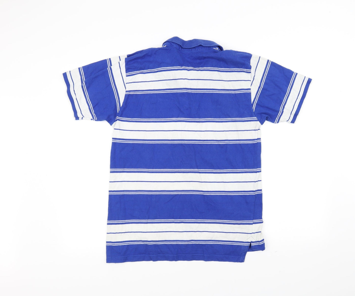 Peterborough United Mens Blue Striped   Polo Size M