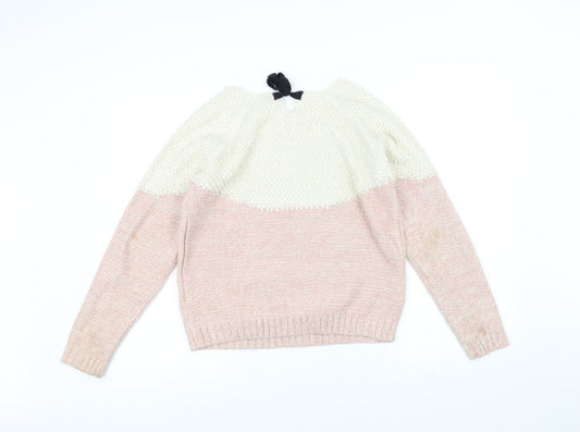 Le Redoute Girls Pink  Knit Pullover Jumper Size 14 Years