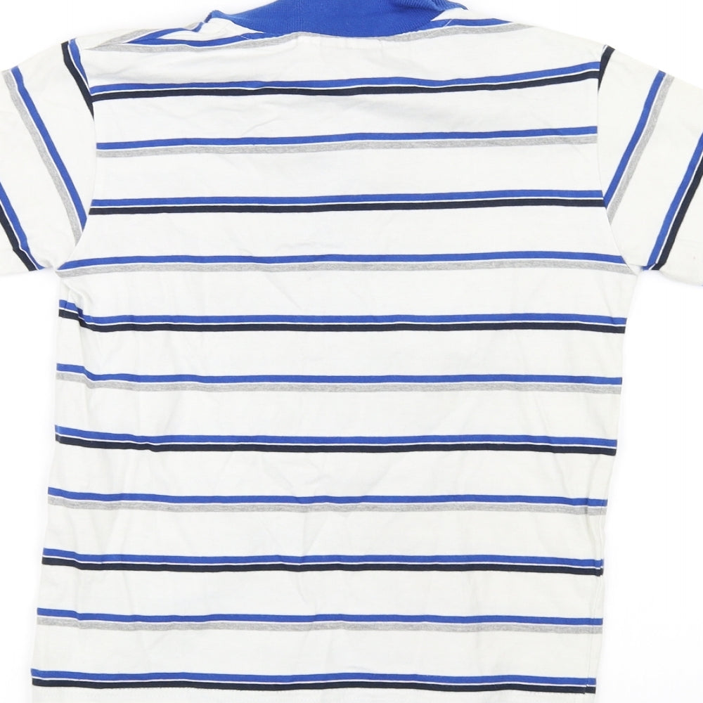 Peterborough United Boys Blue Striped  Basic Polo Size 7-8 Years