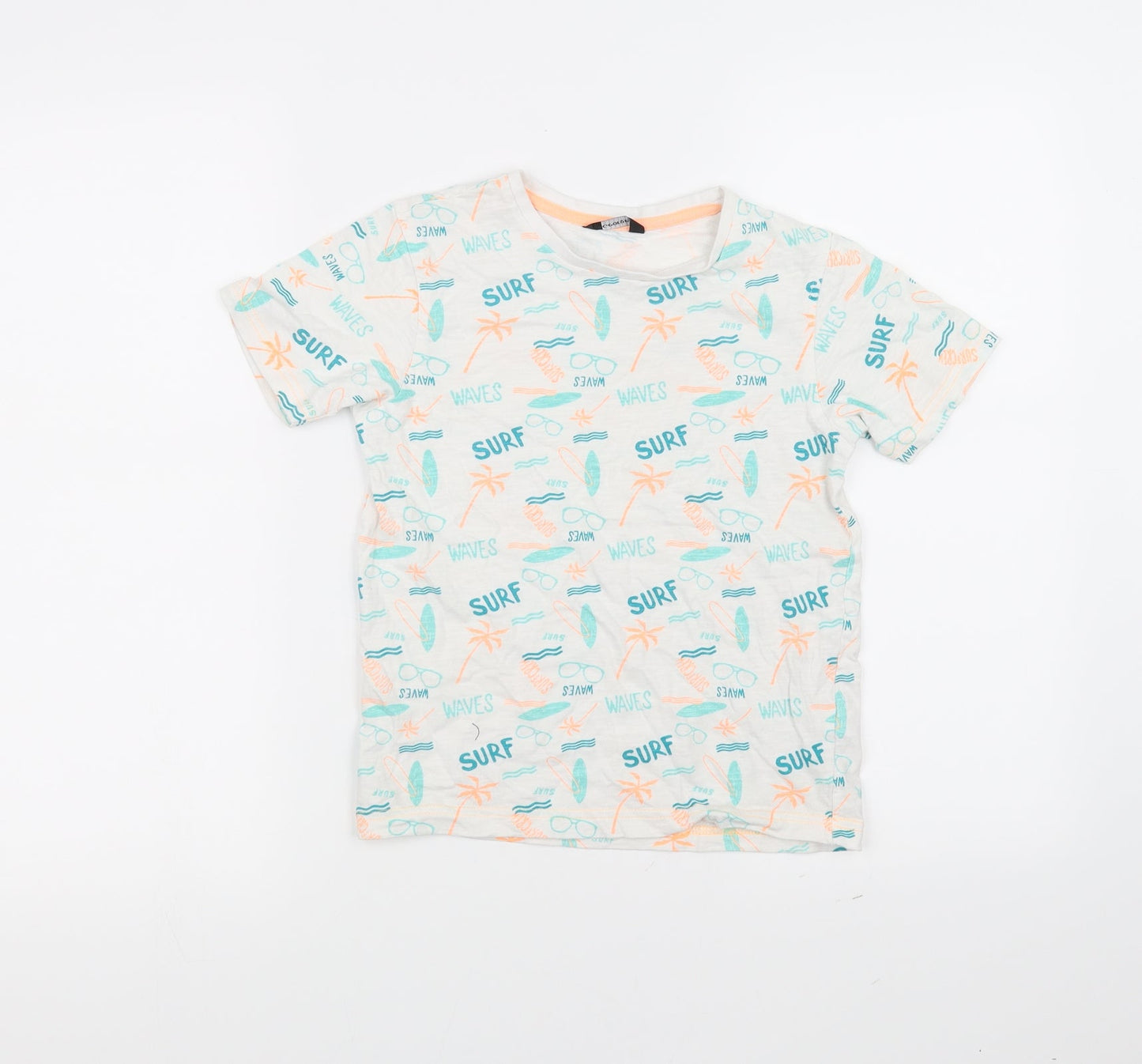 George Girls White   Basic T-Shirt Size 8-9 Years
