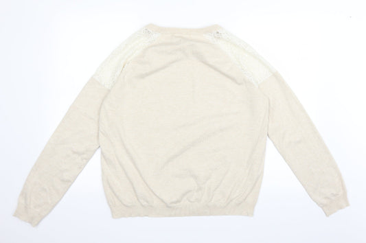 FOREVER 21 Womens Beige   Pullover Jumper Size 20  - lace