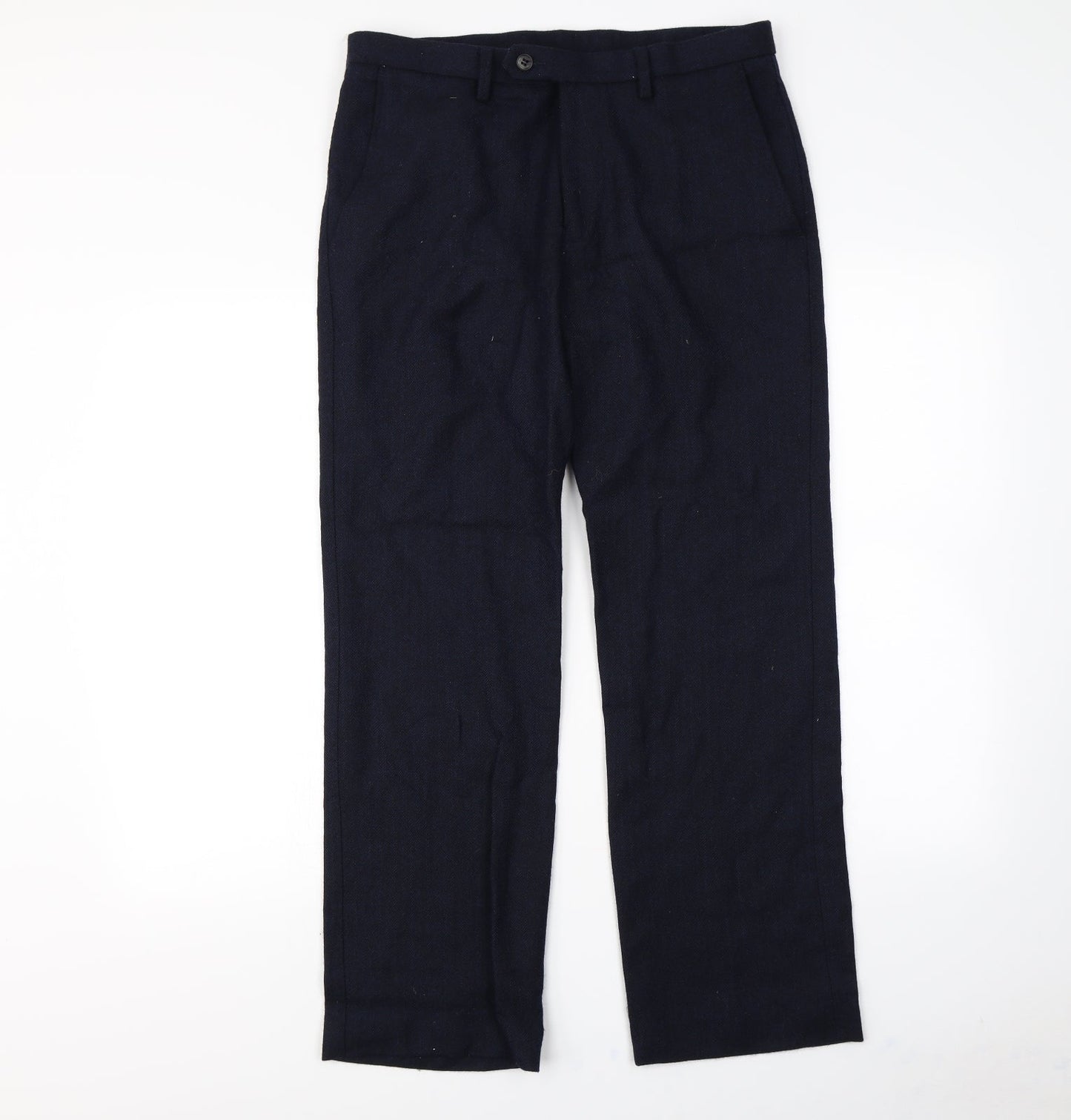 m&S Mens Blue   Dress Pants Trousers Size 32 in L30 in
