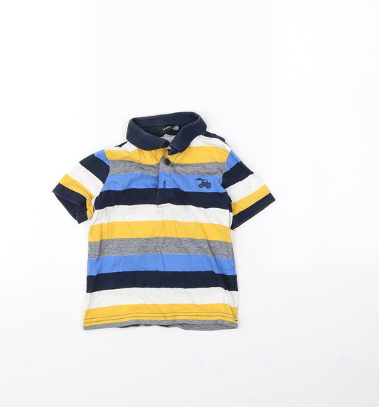 George Boys Multicoloured Striped  Basic Polo Size 3 Years