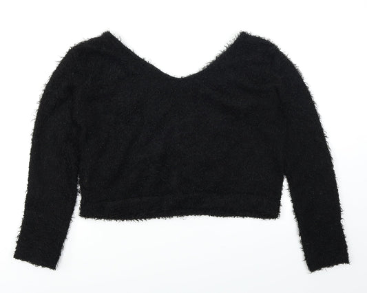 Femme Luxe Womens Black   Pullover Jumper Size M