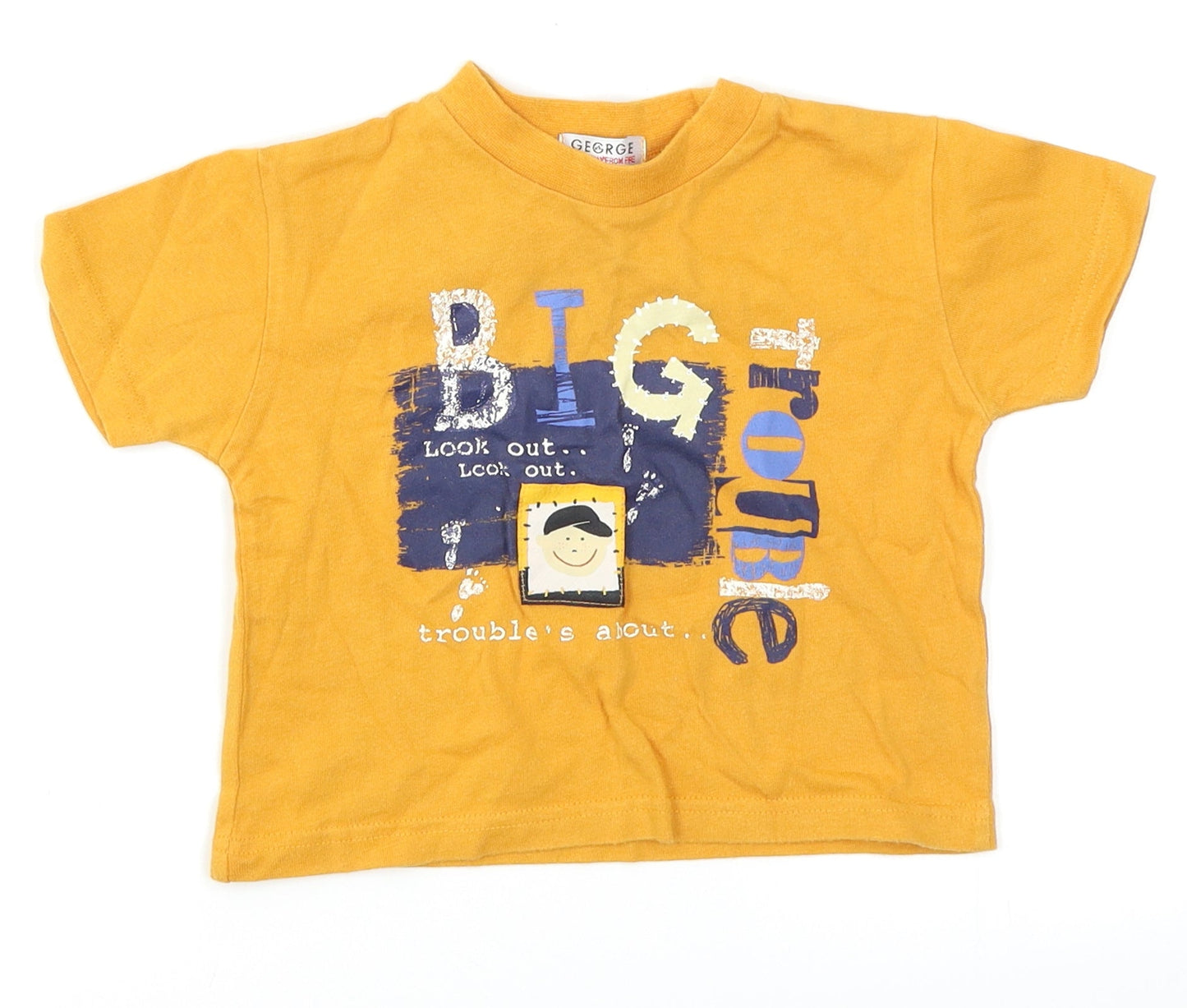 George Boys Yellow   Basic T-Shirt Size 6-9 Months