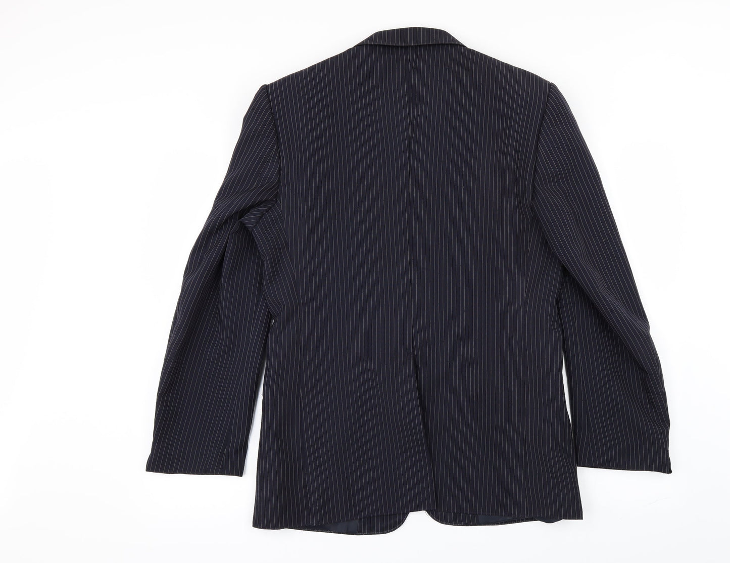 Rex Trueform Mens Blue Striped  Jacket Suit Jacket Size 40