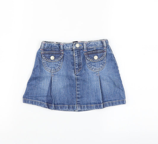 Gap Girls Blue  Denim A-Line Skirt Size 3 Years