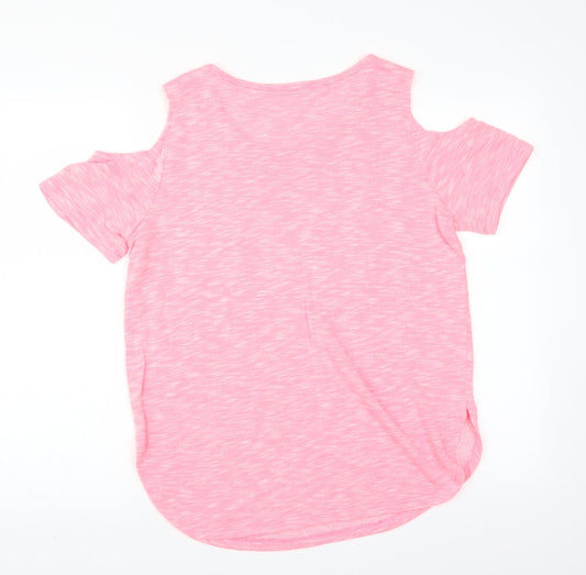 Select Womens Pink   Pullover Jumper Size 10  - cold shoudler