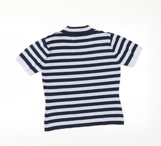 Roman Womens Blue Striped  Pullover Jumper Size S