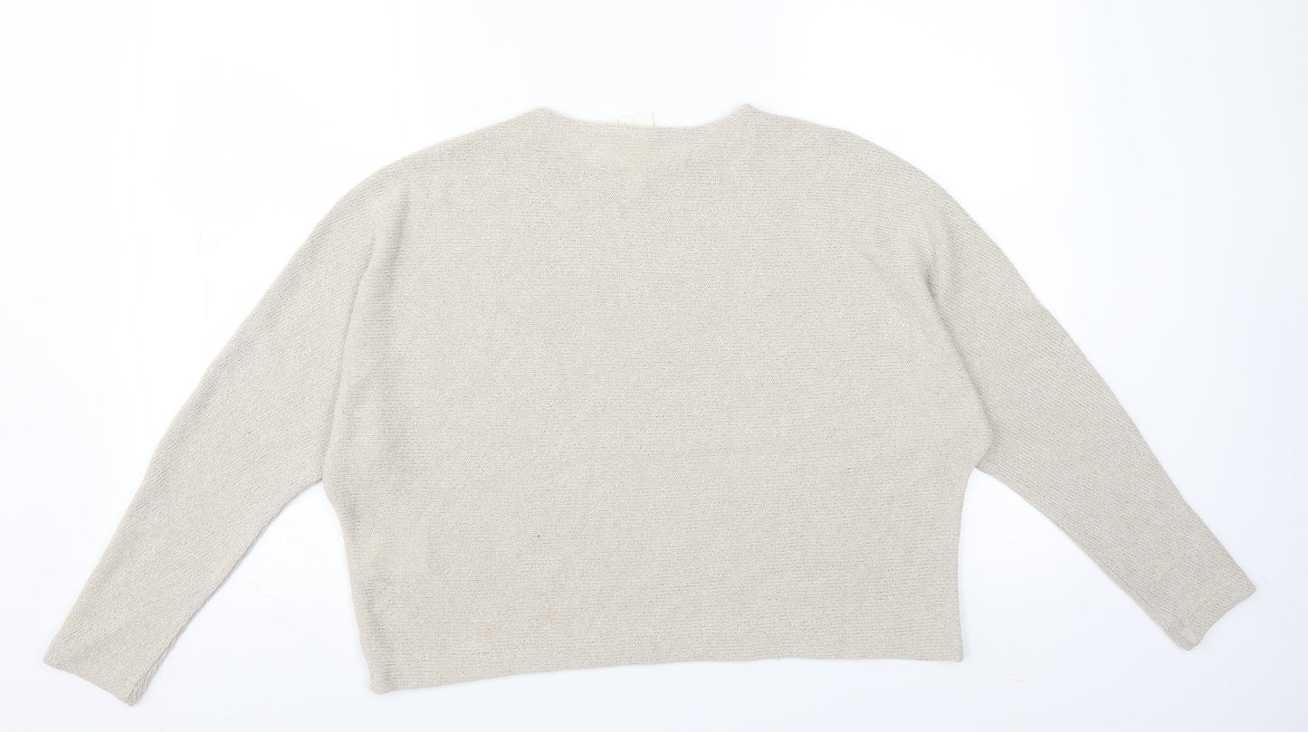 H&M Womens Beige   Pullover Jumper Size S