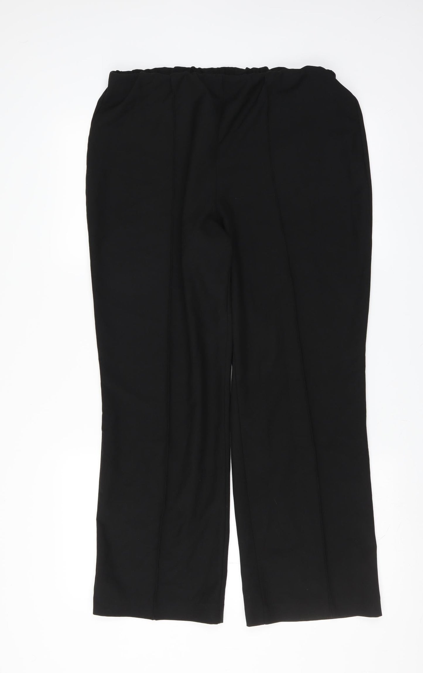 Preworn Womens Black   Trousers  Size 14 L28 in - straight