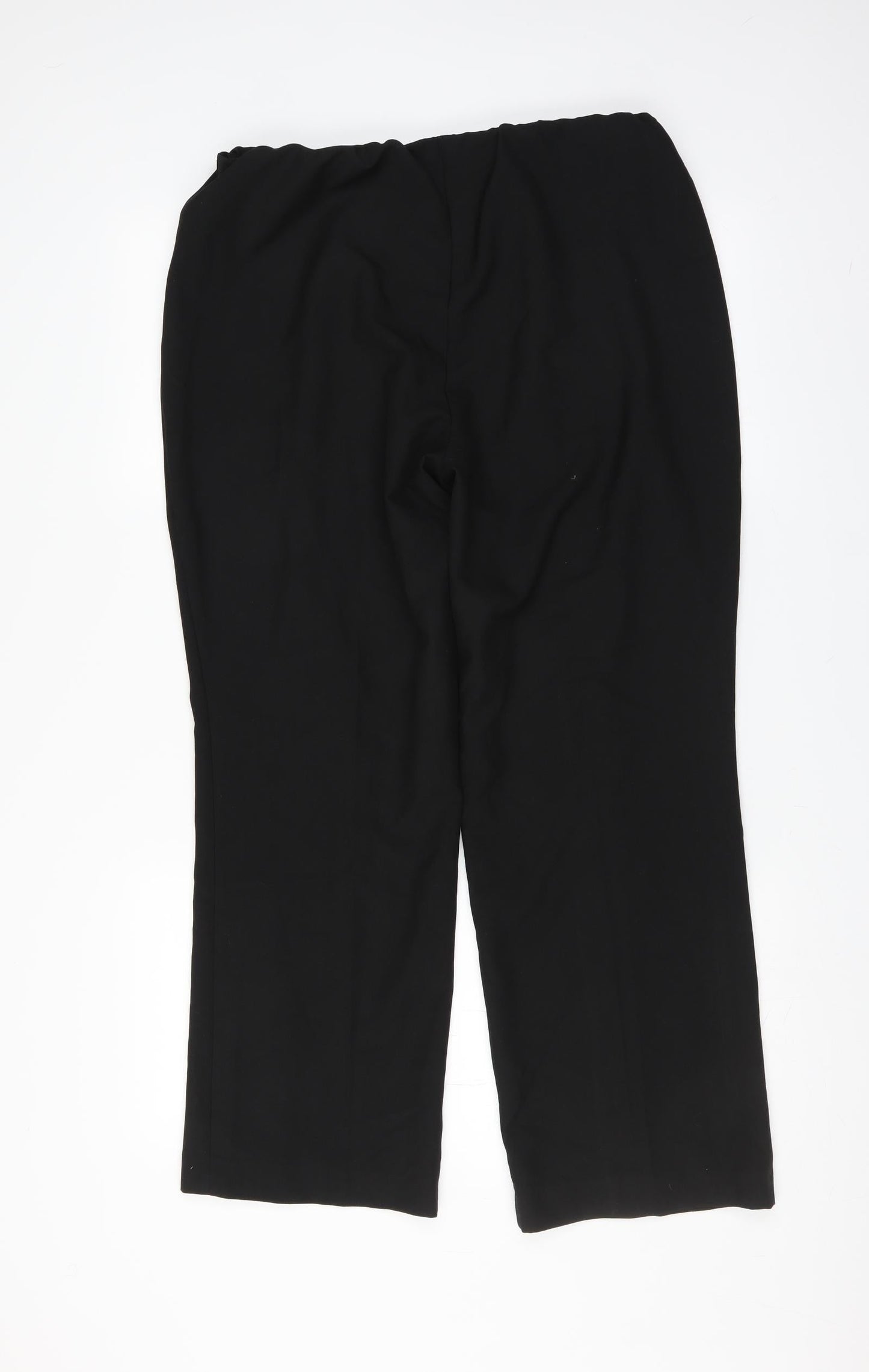 Preworn Womens Black   Trousers  Size 14 L28 in - straight