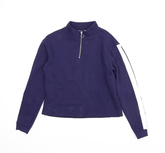 Matalan Girls Blue   Pullover Jumper Size 14 Years  - Cropped