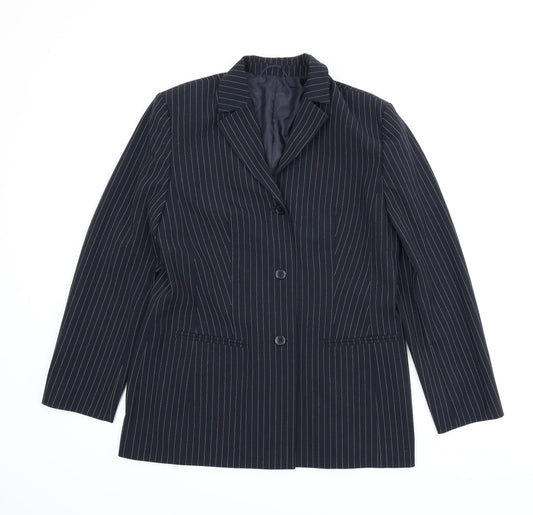 Steilmann Womens Blue Striped  Jacket Suit Jacket Size 38
