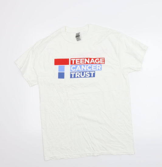 Gildan Mens White    T-Shirt Size M