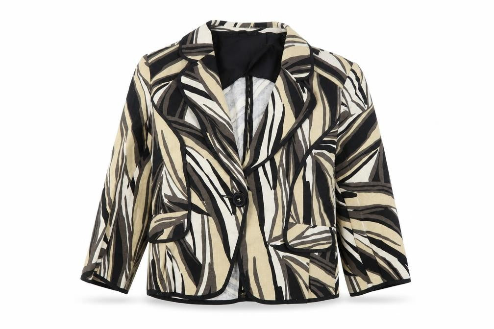 Marks & Spencer Womens Black Geometric  Jacket  Size 14