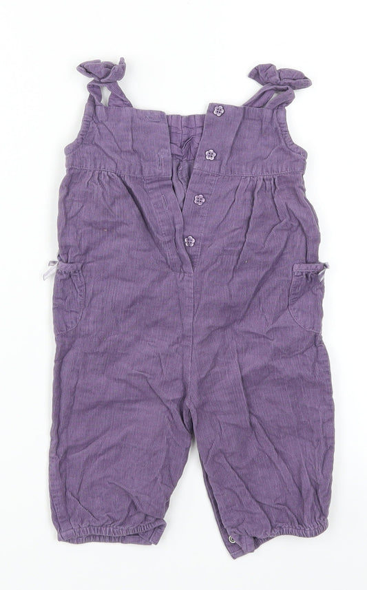 Monsoon Girls Purple  Corduroy Romper One-Piece Size 3-6 Months
