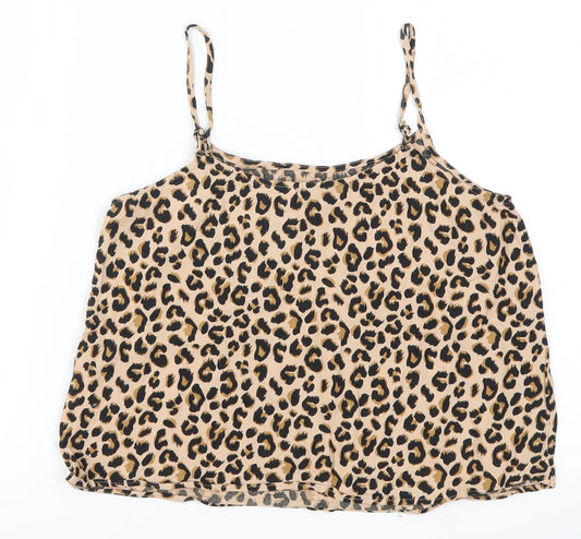 H&M Womens Brown Animal Print  Basic Tank Size 6