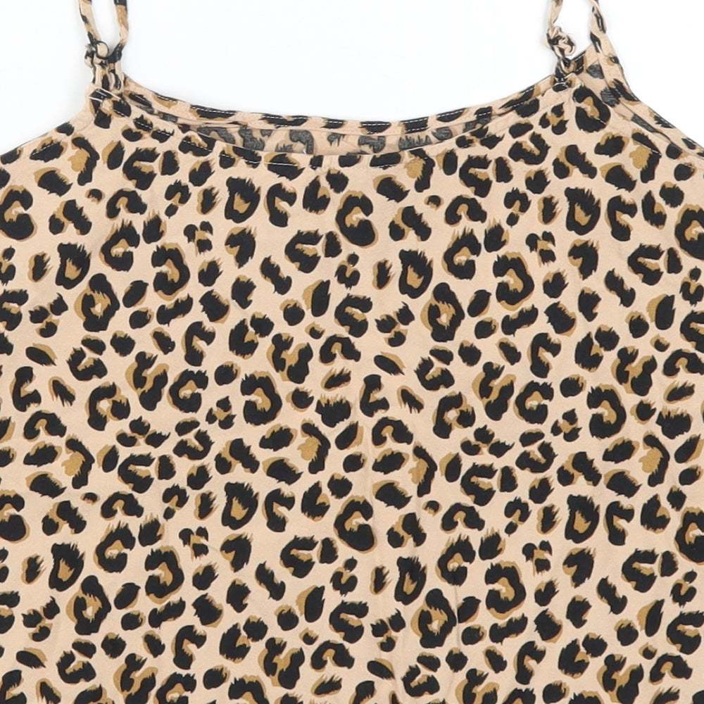 H&M Womens Brown Animal Print  Basic Tank Size 6