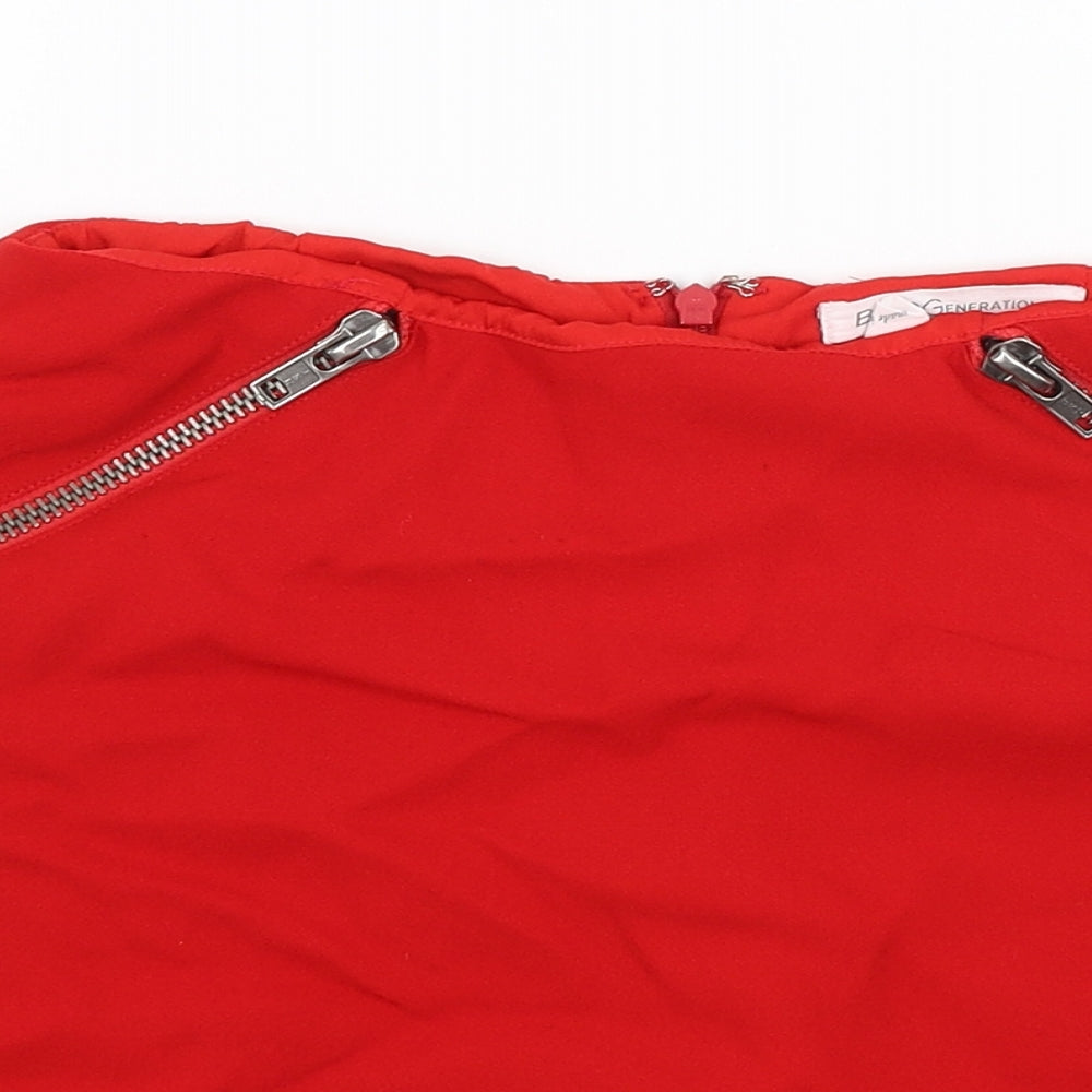 BCGeneration Womens Red   Mini Skirt Size S