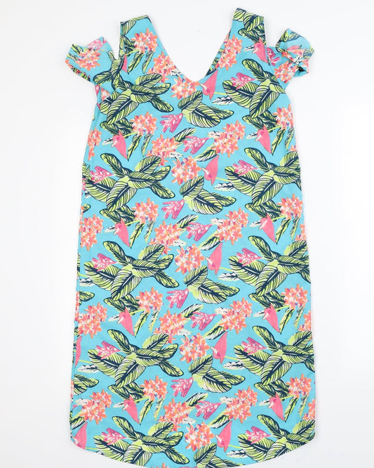 BEYOU  Womens Green Floral  A-Line  Size 10