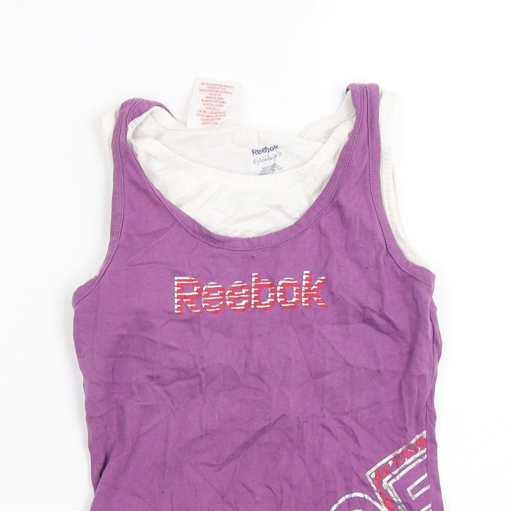 Reebok  Girls Purple   Basic T-Shirt Size 8 Years