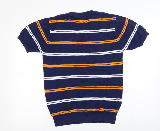 MSD  Womens Blue Striped  Pullover Jumper Size M