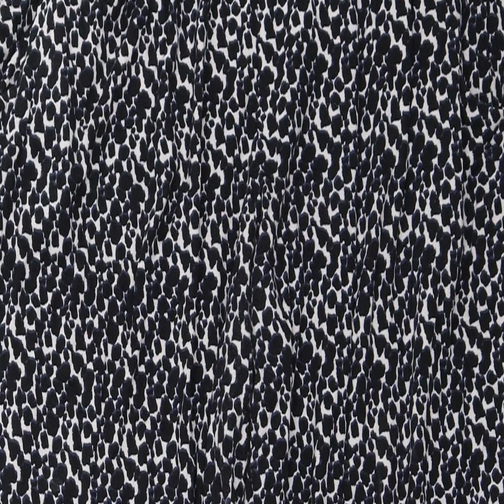 NEXT  Womens Black Animal Print  Trousers  Size 14 L24 in