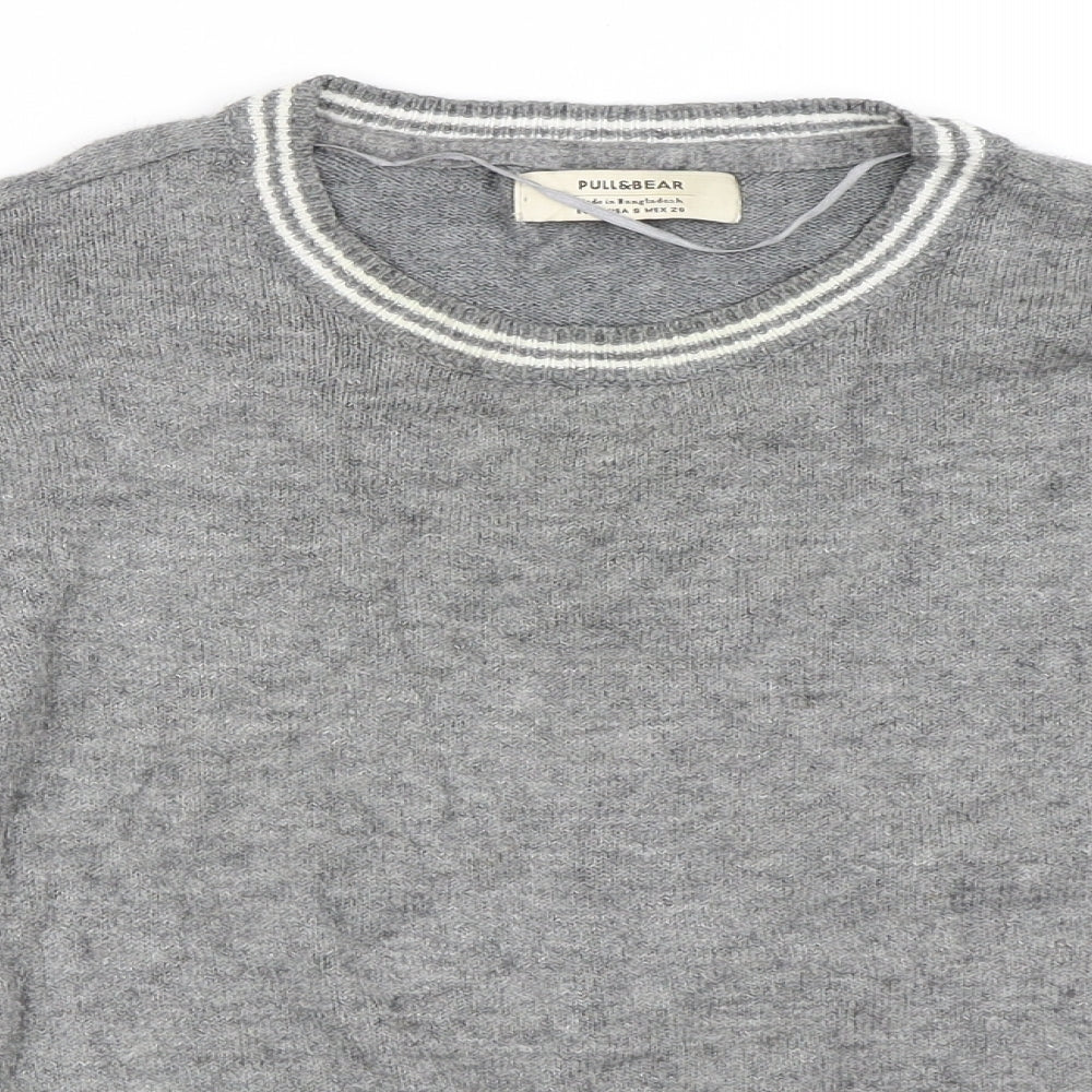 Pull&Bear Womens Grey   Pullover Jumper Size S