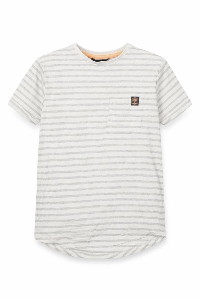 George Boys Beige Striped  Basic T-Shirt Size 8-9 Years