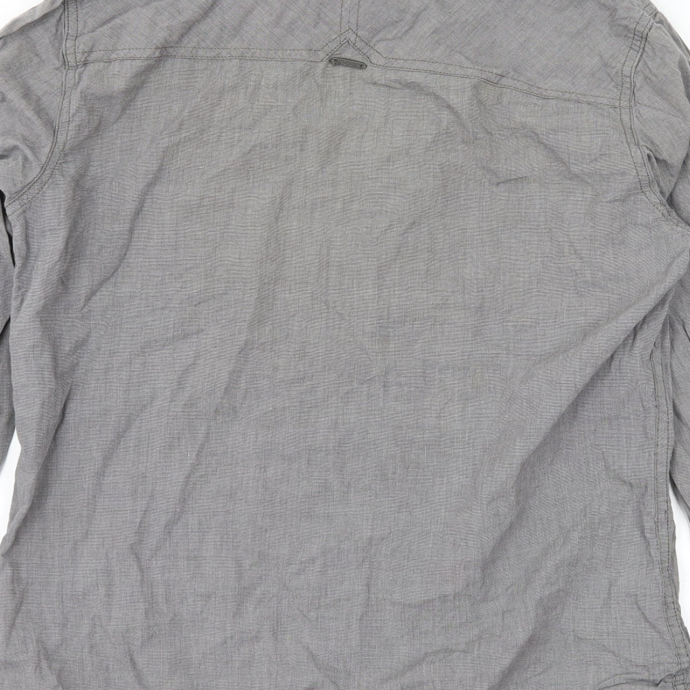 Industrialize Mens Grey    Button-Up Size S