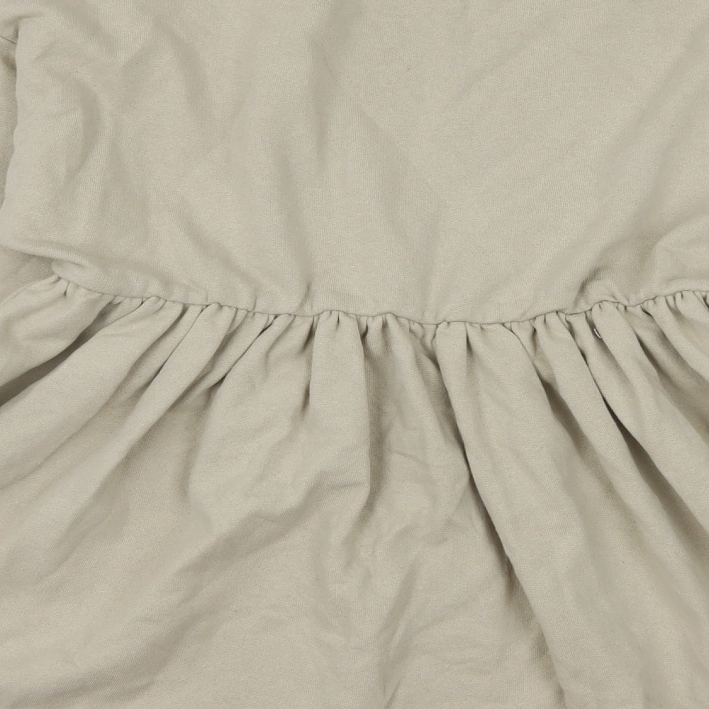 Boohoo Womens Beige  Jersey Skater Dress  Size 4
