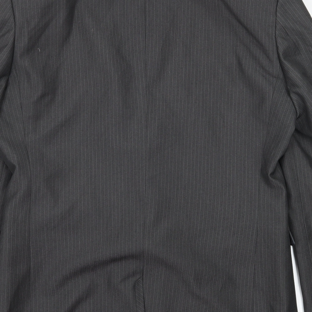 NEXT Mens Grey Striped  Jacket Suit Jacket Size M