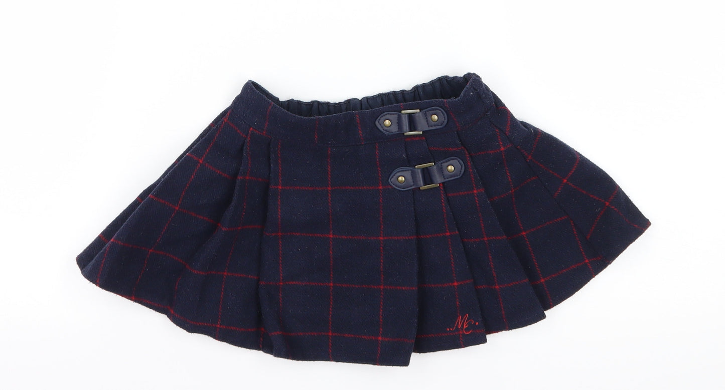 Mothercare Girls Blue Batik  Pleated Skirt Size 6-9 Months